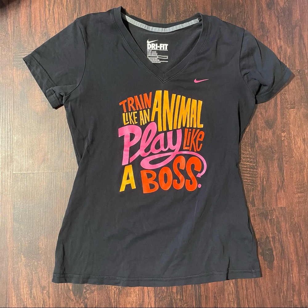 Nike Dri Fit Slim Fit V Neck Top